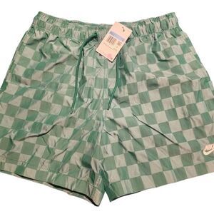 NIKE CLUB MENS FLOW CHECKERS SHORTS SIZE M